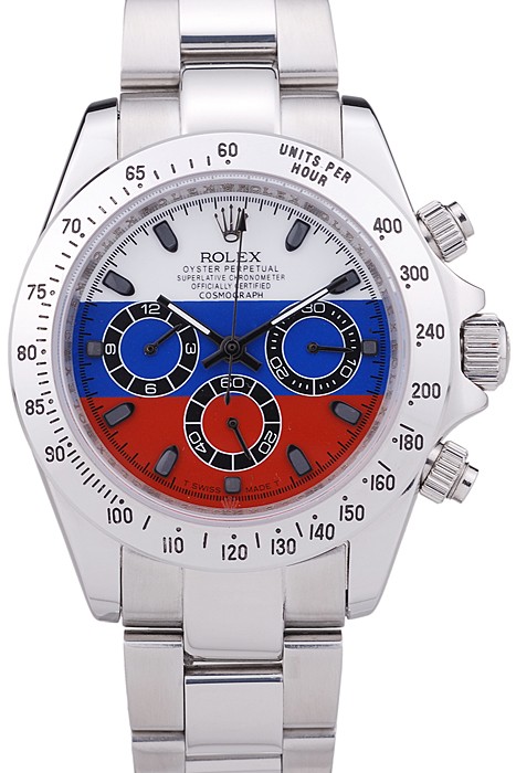 Rolex Cosmograph Daytona Silver Bracelet Russian Flag Dial 7473