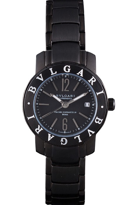 Bvlgari Bvlgari 27mm Black Dial Black Steel Case Black Steel Bracelet