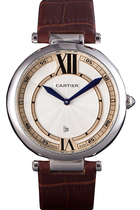 Cartier Ballon Bleu Brown Leather Strap  621448
