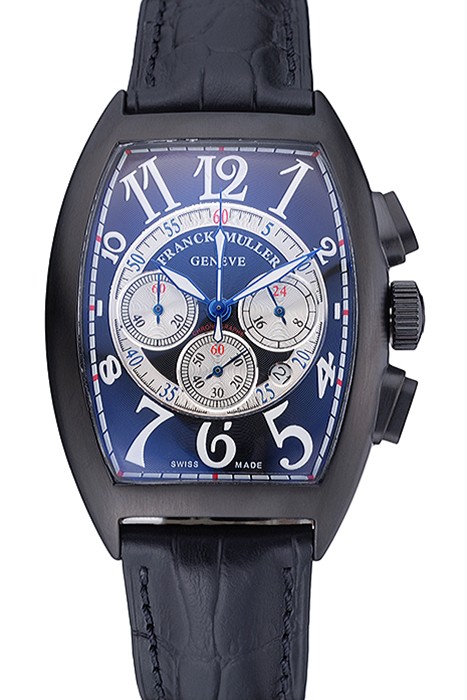 Franck Muller Casablanca White Dial Numbers Black Croco Strap 80303