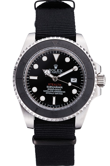 Rolex Submariner STEALTH MK IV Black Fabric Band rl424 621386