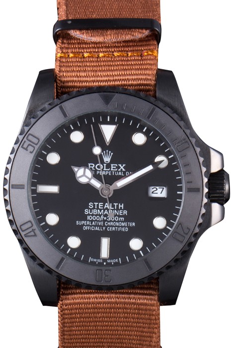 Rolex Submariner STEALTH MK IV Brown Fabric Band rl426 621388