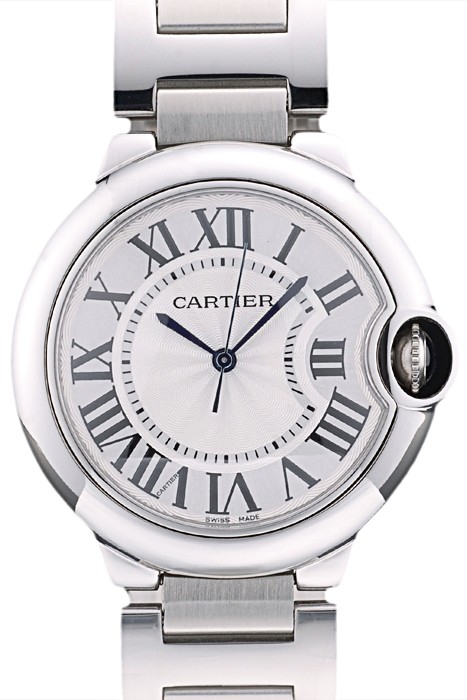 Cartier Ballon Bleu 38mm White Dial Stainless Steel Case Two Tone Silver Bracelet