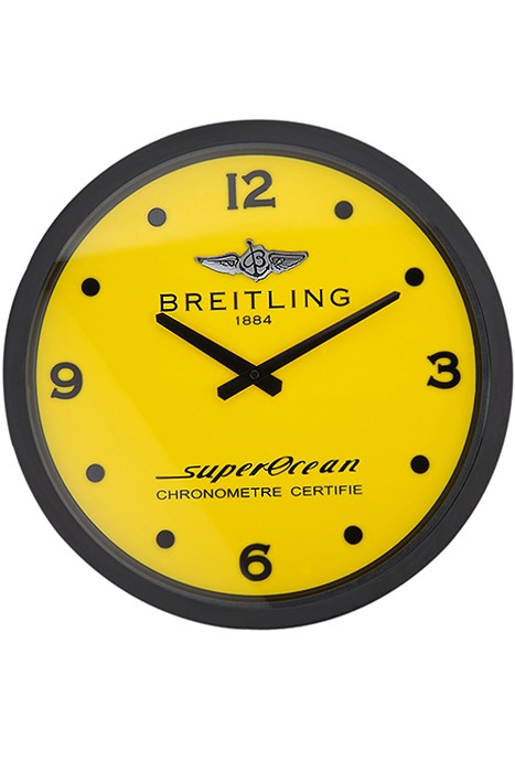 Breitling Superocean Wall Clock Black-Yellow  622464