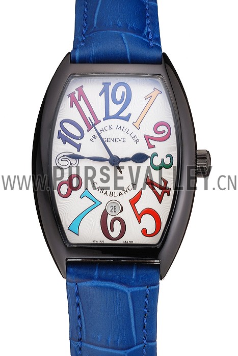 Franck Muller Casablanca Blue Croco Leather Band 621643