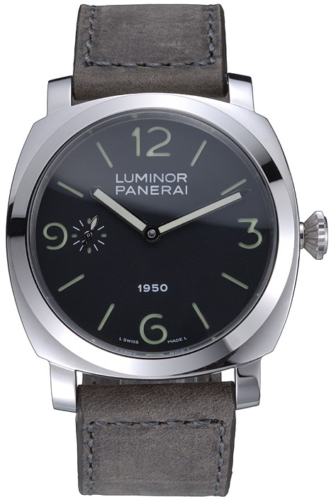 Panerai Luminor Stainless Steel Bezel Grey Leather Bracelet  622323