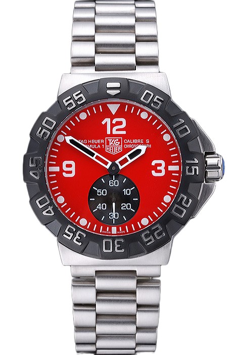 Tag Heuer Formula One Grande Date Red Dial Stainless Steel Bracelet 622286