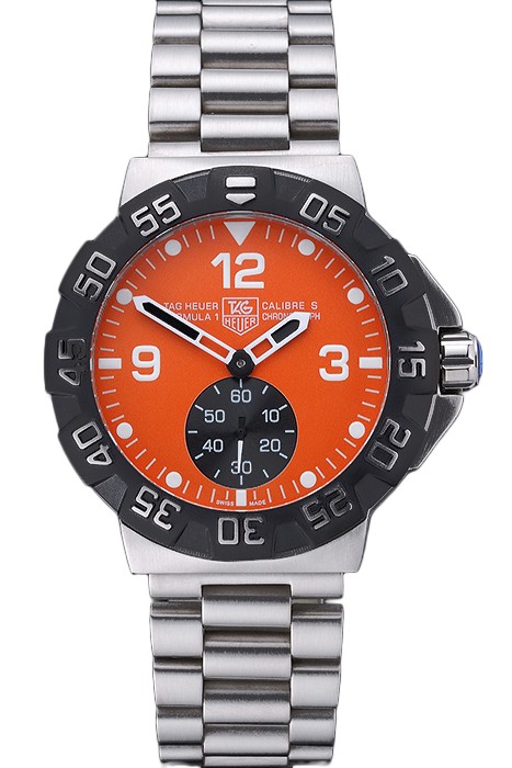 Tag Heuer Formula One Grande Date Orange Dial Stainless Steel Bracelet 622287