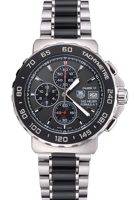 Tag Heuer Formula 1 Calibre 16 Chronograph Grey Dial Two Tone Stainless Steel Band   622414