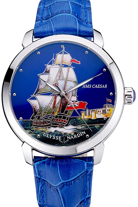Ulysse Nardin Classico HMS Caesar Limited Edition Blue Leather Strap  622423