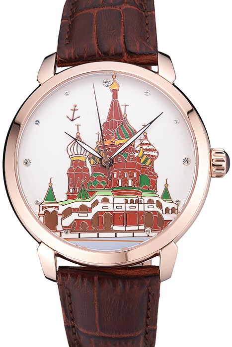 Ulysse Nardin Kremlin Set Gold Case Brown Leather Strap  622424