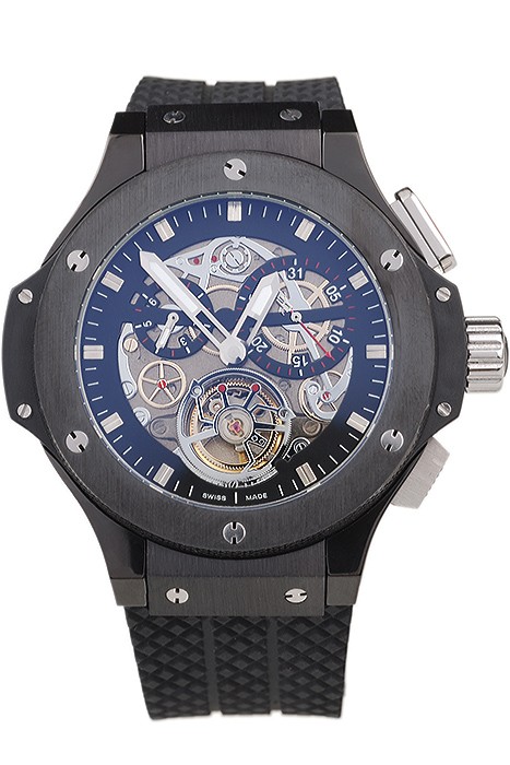 Hublot King Power Tourbillon Black Strap Black Dial
