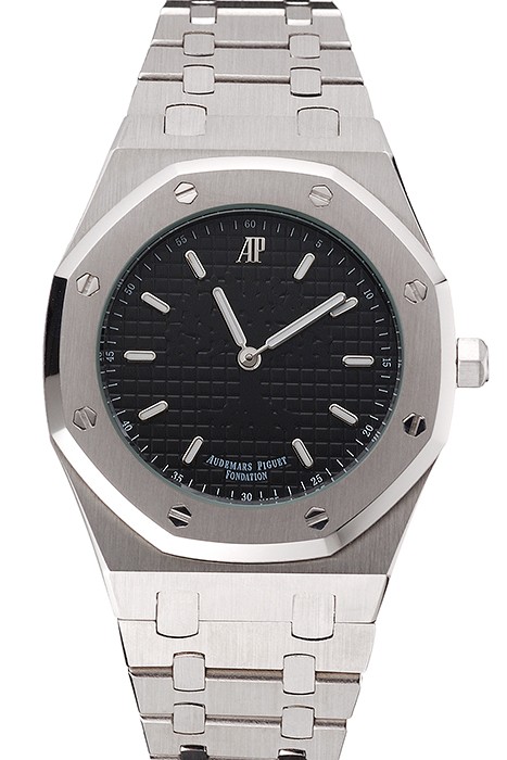 Audemars Piguet Royal Oak Fondation Black Dial Stainless Steel Case And Bracelet
