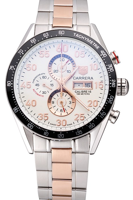 Tag Heuer Carrera Rose Gold and Stainless Steel Bracelet 801440