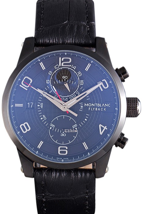 Montblanc Flyback Black Leather Band  621627