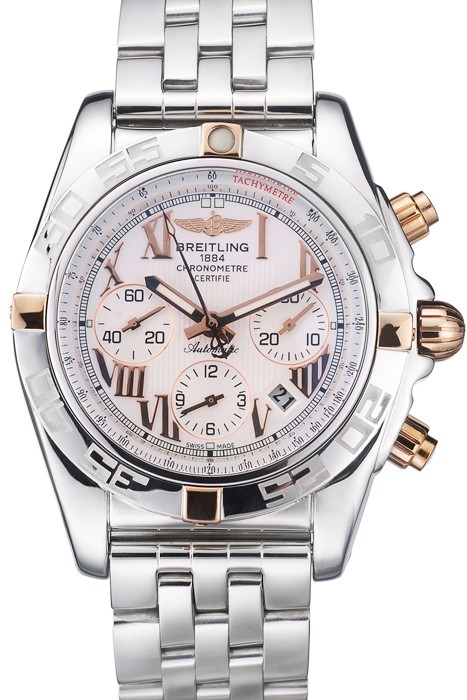 Swiss Breitling Certifie Stainless Steel Bezel White Dial 80289
