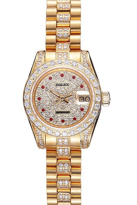 Swiss Rolex DateJust Diamond Dial Gold 622023