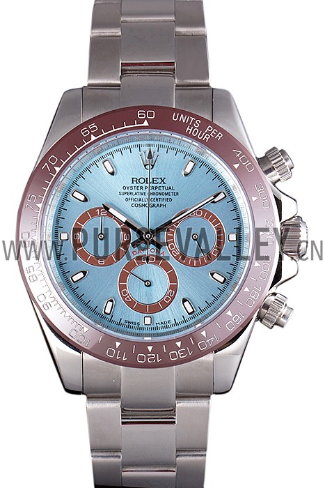Rolex Daytona Stainless Steel Bracelet with Rouge Bezel and Blue Dial 621572