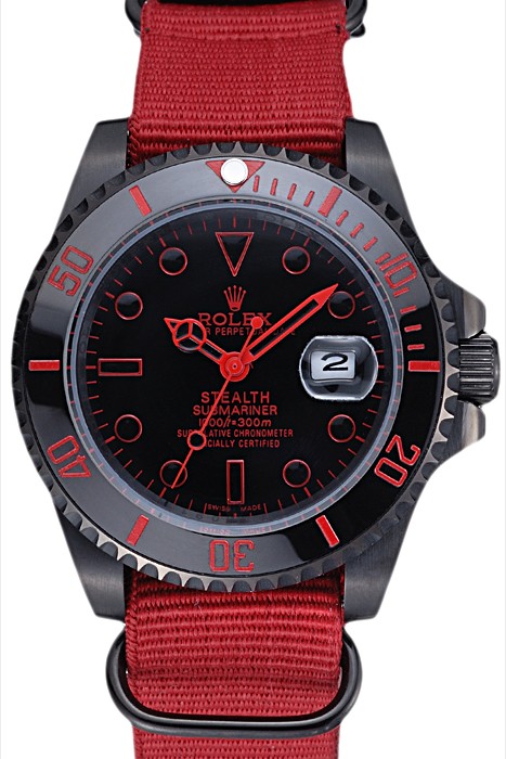 Rolex Stealth Submariner Red Nylon Strap 622010