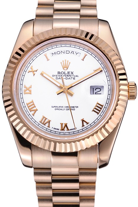 Rolex Day-Date White Dial Gold Bracelet  622546