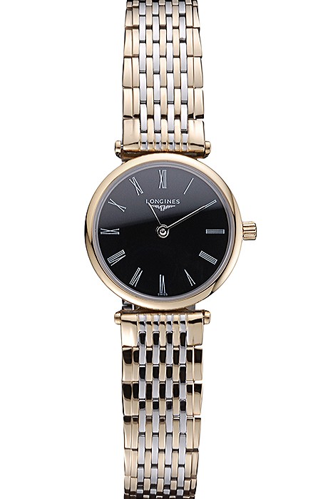 Longines La Grande Classique Two Tone Band Black Dial Femme  622098