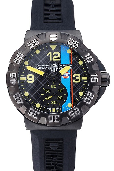 Tag Heuer Formula One Grande Date Black And Yellow Dial Rubber Bracelet 622280