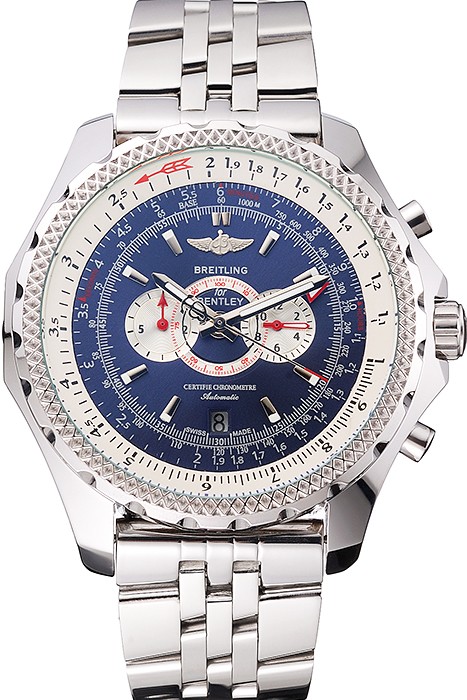 Breitling Bentley Supersports Blue Dial Stainless Steel Case And Bracelet 622221