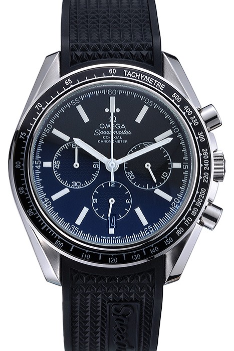 Omega Speedmaster Black Rubber Strap Black Dial  622042