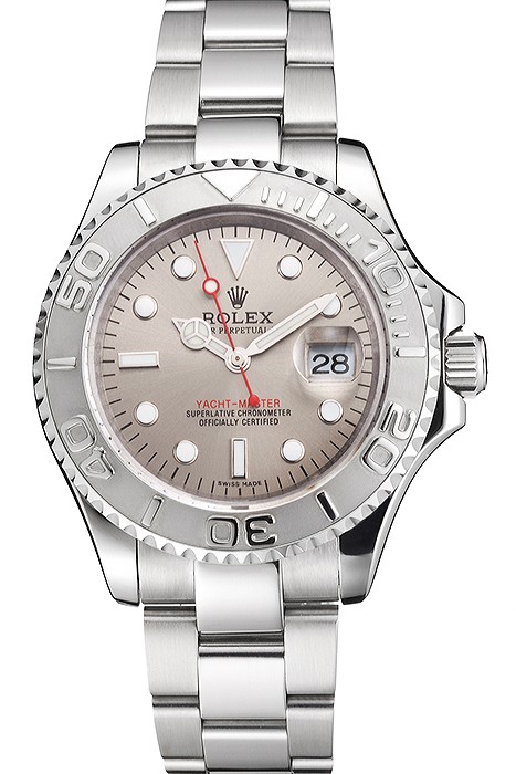 Swiss Rolex Yacht-Master Gray Dial Stainless Steel Case And Bracelet