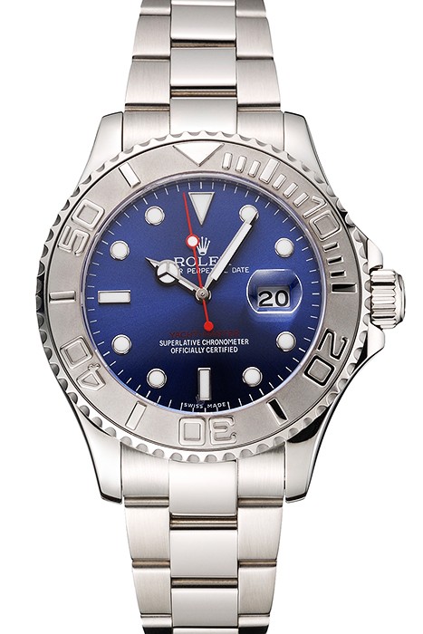 Rolex Yacht-Master Blue Dial Stainless Steel Case And Bracelet