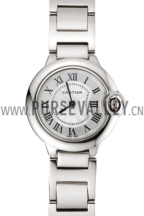 Cartier Ballon Bleu 30mm White Dial Stainless Steel Case And Bracelet