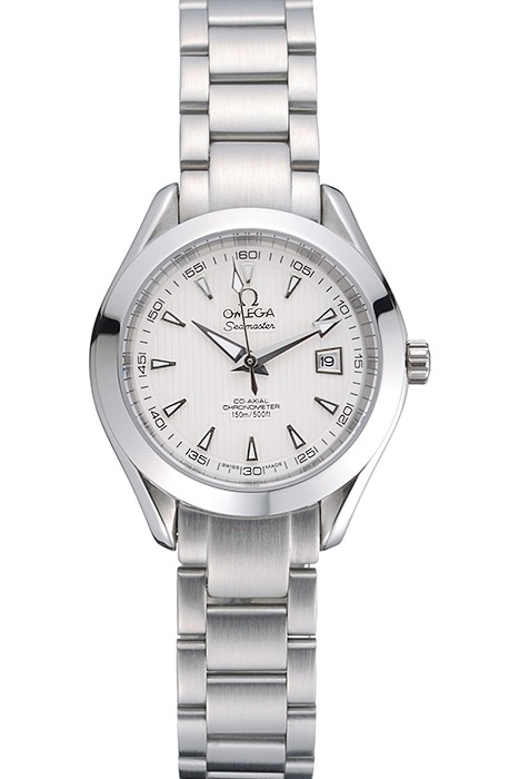Omega Seamaster Aqua Terra White Dial Stainless Steel Bracelet Ladies  622446