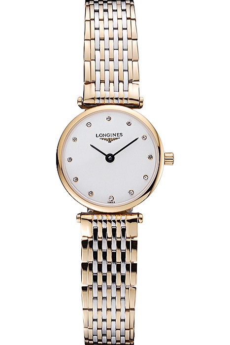 Longines La Grande Classique Two Tone Band White Dial Diamond Markers Femme  622102