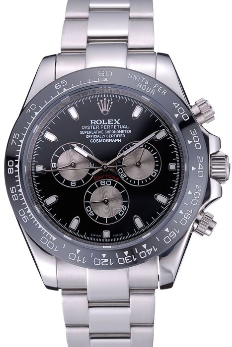 Rolex Cosmograph Daytona Black Dial Stainless Steel Bracelet  622543