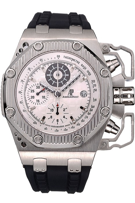 Swiss Audemars Piguet Royal Oak Offshore Survivor White Dial Stainless Steel Case Black Rubber Strap  622859