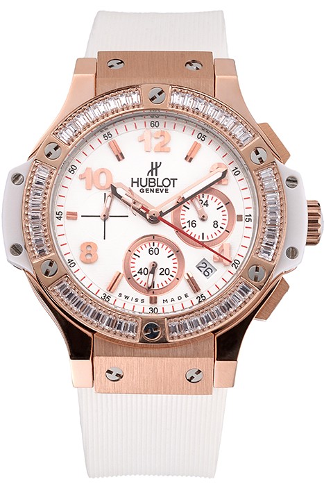 Hublot Big Bang Tutti Frutti White Strap Gold Dial