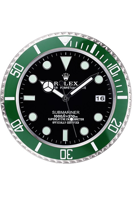 Rolex Submariner Wall Clock Silver-Green  621912