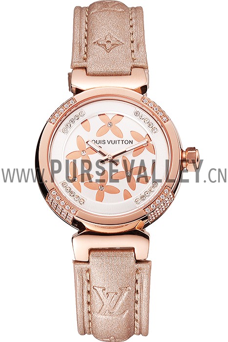 Louis Vuitton Tambour Bijou Red Gold Watch