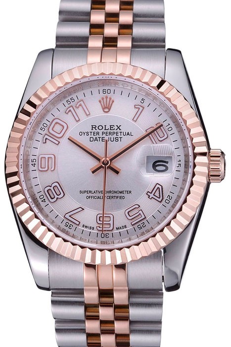 Rolex DateJust White Dial Stainless Steel and Gold Bracelet  622544