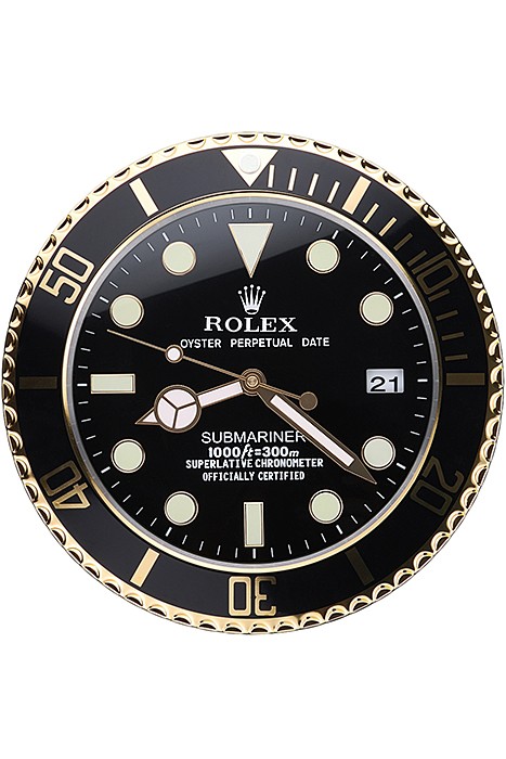Rolex Submariner Wall Clock Black-Gold  622476