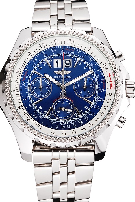 Breitling Bentley 6.75 Speed Blue Dial Stainless Steel Case And Bracelet 622214