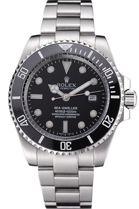 Rolex Sea Dweller Black Dial Stainless Steel Case And Bracelet  622837