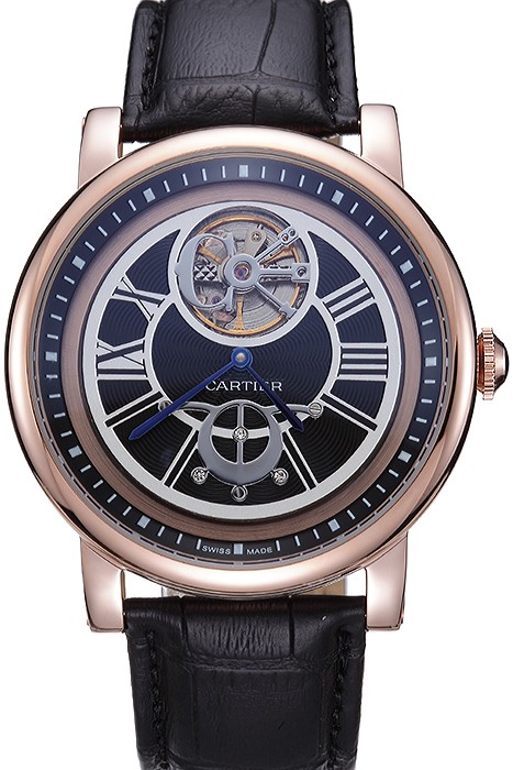 Cartier Rotonde Flying Tourbillon Black Dial 621944
