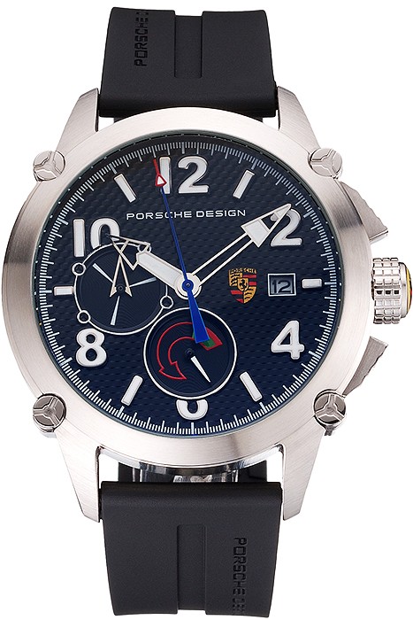 Porsche Design Indicator Black Dial Stainless Steel Case Black Rubber Strap