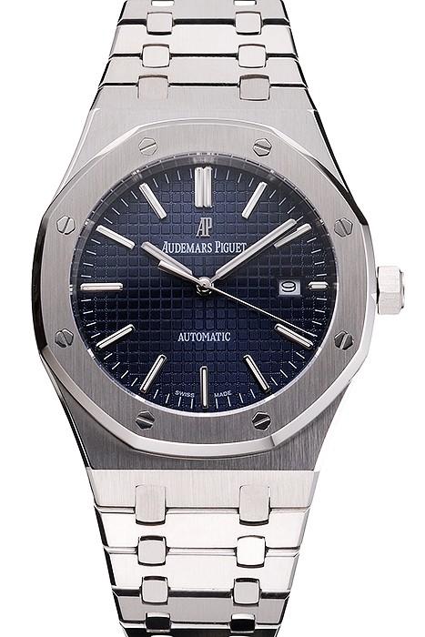 Swiss Audemars Piguet Royal Oak Blue Dial Stainless Steel Case And Bracelet
