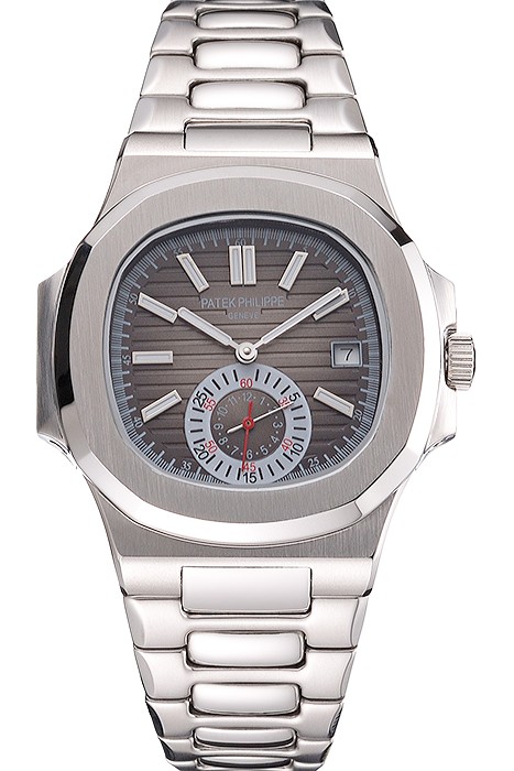 Patek Philippe Nautilus Gray Dial Stainless Steel Case And Bracelet
