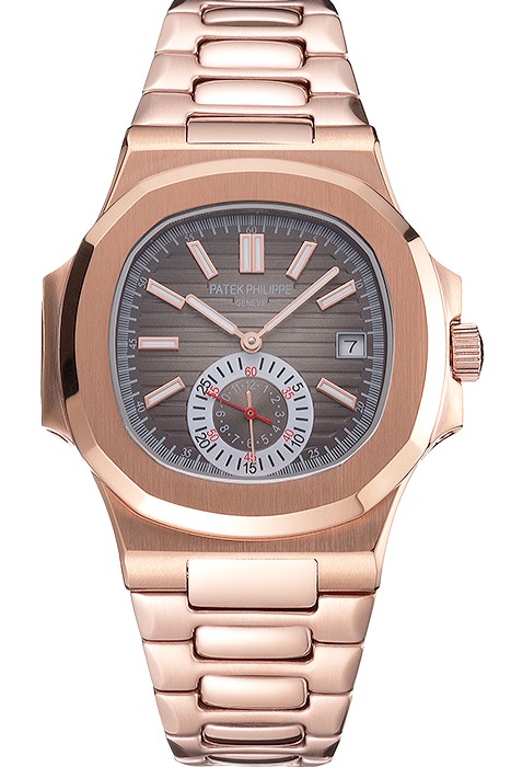 Patek Philippe Nautilus Gray Dial Rose Gold Case And Bracelet