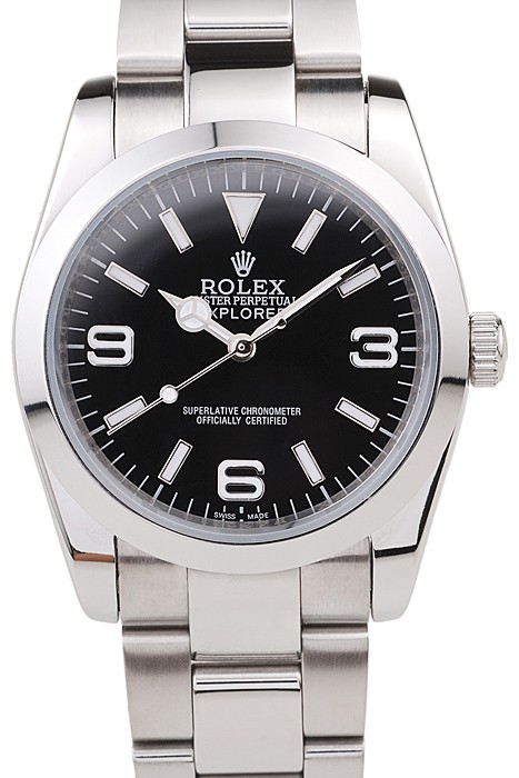 Rolex Explorer Polished Stainless Steel Black Dial 98087