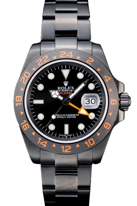 Rolex Swiss Explorer Black Ceramic Bezel Black Dial Tachymeter 98240