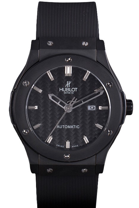 Hublot Big Bang Black Rubber Strap Black Checkered Dial 80193